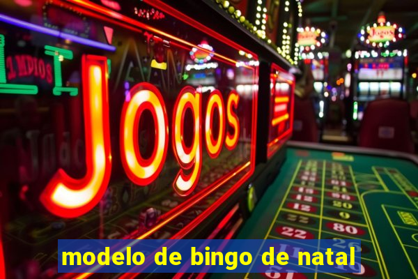 modelo de bingo de natal