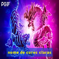 nome de cores claras